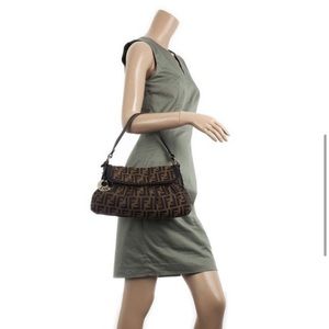 Authentic FENDI Chef Brown Monogram Zucca EUC GUC